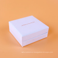 Caja de joyería blanca impresa logotipo barato de encargo del regalo de la cartulina del precio